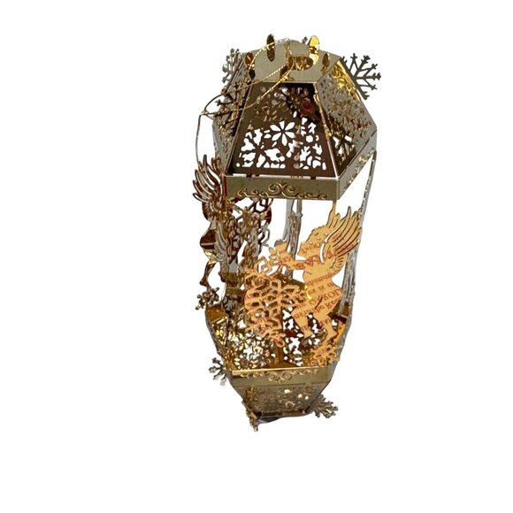 Reed & Barton Christmas Ornaments Gold Plated Filigree Collectibles Set Of 4 - Picture 6 of 8